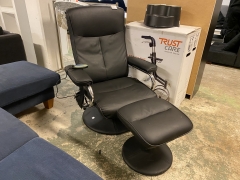 Massagefåtölj + fotpall